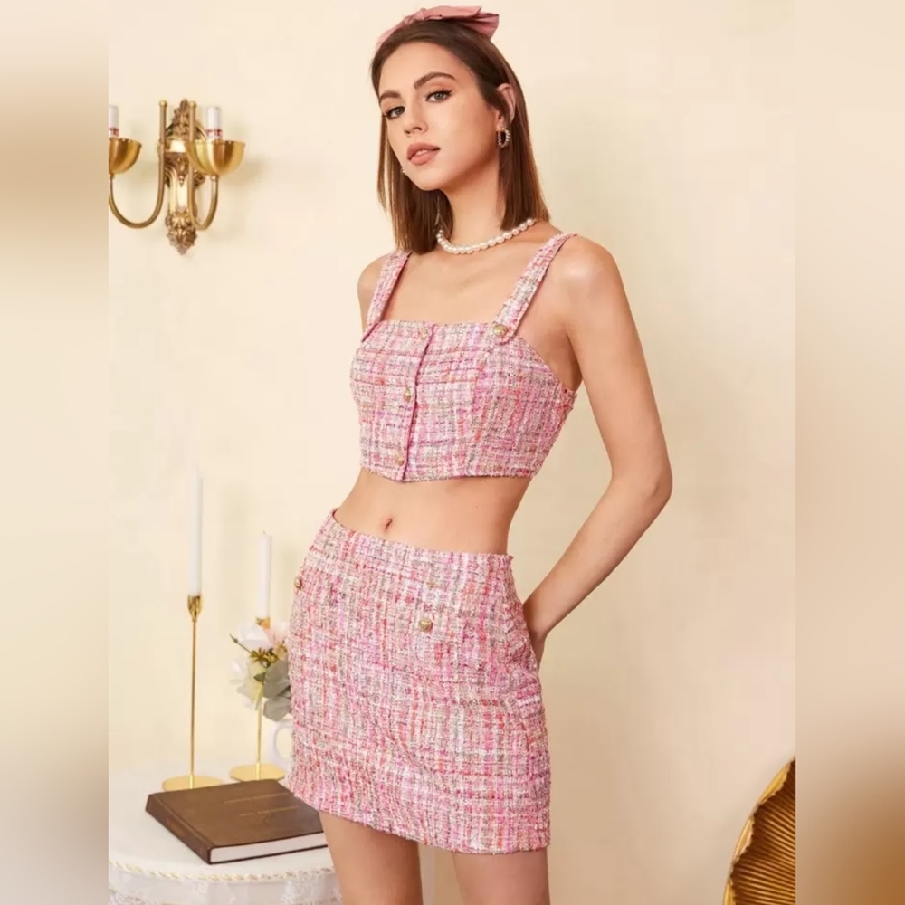 SHEIN Tweed Mini Skirt Size S